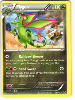 Flygon Rare Pokemon TCG Furious Fists 76/111 HP - Image 1