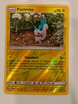 Pachirisu 80/214 - SM Lost Thunder Pokemon Reverse Holo Foil Nice! - Image 1