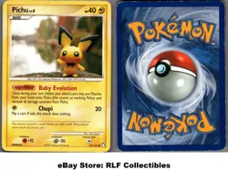 2007 Pokemon, D&P Mysterious Treasures, #93/123 Pichu Lv. 6, Common (b) - Image 1