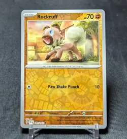 Rockruff Common Reverse Holo Fighting Temporal Forces Pokemon Card 089/162 - Image 1