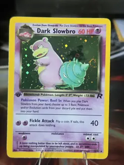 Pokemon Dark Slowbro 12/82 1st Edition Holo NM- Swirl - Vintage Team Rocket - Image 1