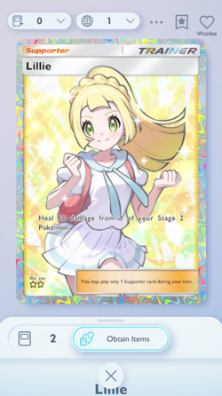 Lillie Full Art 2⭐ - Deluxe EX, English, Pokemon TCG POCKET - Image 1