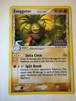 Pokemon TCG Exeggutor Delta Species Holon Phantoms Reverse Holo 41/110 Uncommon. - Image 1