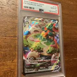Pokemon 2020 Sword & Shield Snorlax VMAX Full Art Holo #142/202 PSA 10 - Image 2