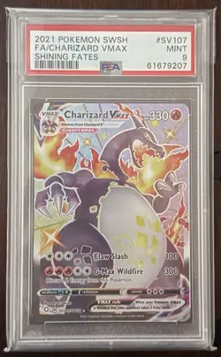 PSA 9 Charizard VMAX #SV107 Pokemon Shining Fates - Image 1