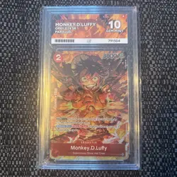 One Piece TCG - MONKEY.D.LUFFY - OP01-024 - ENGLISH - Ace 10 Perfect Sub Grades - Image 1