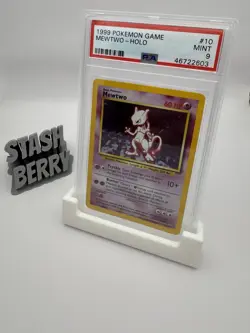 PSA 9 MINT Mewtwo 1999 Pokemon Base Set UNLIMITED #10/102 Holo Rare Slab - Image 1