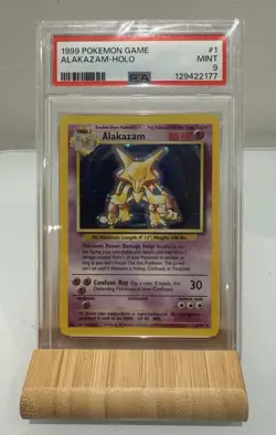 1999 Pokemon Base Set Unlimited #1 Alakazam-Holo PSA 9 Mint - New Cert - Image 1