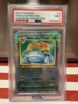 2002 Pokemon Venusaur Reverse Foil 18/110 Legendary Collection PSA 9 MINT TCG - Image 1