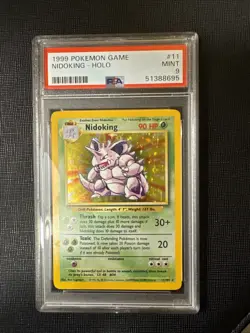 NIDOKING 1999 POKEMON Game Base Holo PSA 9 MINT #11 - Image 1