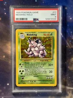 PSA 9 Pokemon 1999 Pokemon Base Set Unlimited Nidoking Holo #11 - Mint New Cert - Image 1
