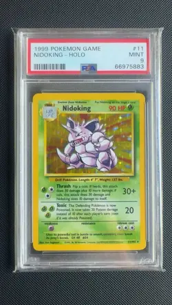 Pokemon 1999 Unlimited Base Set Nidoking Holo 11/102 **PSA 9** MINT - Image 1