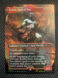 Magic: The Gathering Kratos, God of War Secret Lair Drop Foil Borderless 2207 - Image 1