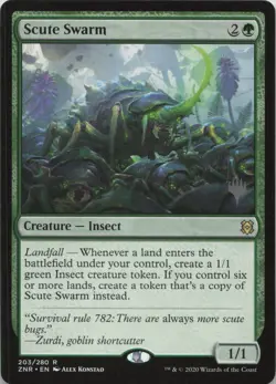 Scute Swarm R Promo Pack: Zendikar Rising 203 - LP MTG - Image 1