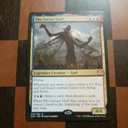Mtg The Locust God NM/M (219/355) Commander 2020 Magic Mythic Rare Card - Image 1