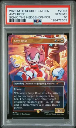 MAGIC THE GATHERING SECRET LAIR DROP AMY ROSE SONIC THE HEDGEHOG-FOIL PSA 10 - Image 1