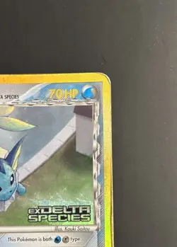 Vaporeon 18/113 Reverse Holo Delta Species Pokemon Card | Damaged - Image 2