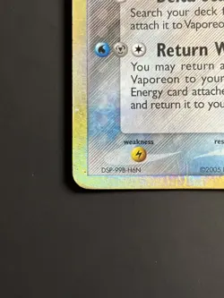 Vaporeon 18/113 Reverse Holo Delta Species Pokemon Card | Damaged - Image 4