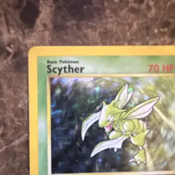 Pokemon TCG Scyther Jungle 10/64 Unlimited Holo Rare 1999 70 HP Basic - Image 3