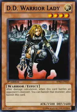 1x (P) D.D. Warrior Lady - BP02-EN021 - Rare - 1st Edition YuGiOh - Image 1