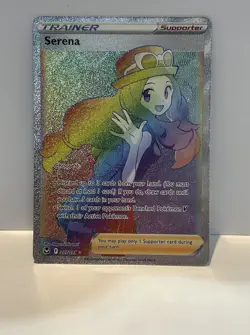 Pokemon Serena Secret Card 207/195 Swsh12 Silver Tempest Rainbow Trainer Rare NM - Image 1