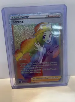 Pokemon Serena Secret Card 207/195 Swsh12 Silver Tempest Rainbow Trainer Rare NM - Image 5