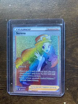 Pokemon Card Serena 207/195 Rainbow Rare Silver Tempest Near Mint - Image 1