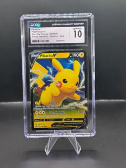2021 Pokemon Black Star Promos SWSH061 Shining Fates Pikachu V Holo CGC 10 🔥🔥 - Image 1