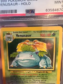 1999 Pokemon Game Base Set Unlimited Venusaur Holo Rare 15/102 #15 PSA 9 MINT - Image 2