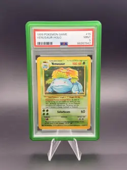 1999 Pokemon Game Base Set Unlimited Venusaur Holo Rare 15/102 #15 PSA 9 MINT - Image 1