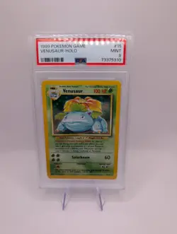 1999 Pokemon Game Base Set Unlimited Venusaur Holo Rare 15/102 #15 PSA 9 MINT - Image 1