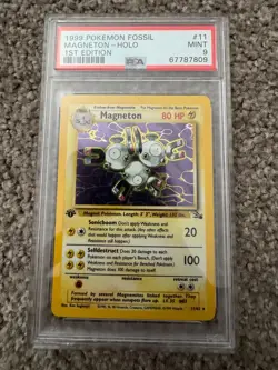 1999 POKEMON TCG 1ST EDITION MAGNETON HOLO - #11 PSA 9 MINT - Image 1