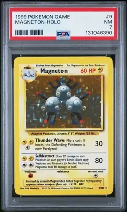 1999 Pokemon Game Magneton Holo #9 Graded PSA 7 NM MINT - Image 1