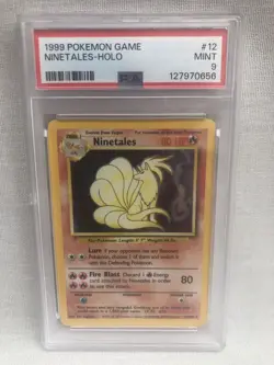 PSA 9 Pokemon 1999 WOTC Base Set Ninetales 12/102 Holo Rare MINT Newly Graded - Image 1