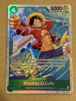 x1 Monkey D. Luffy PRB02-005 SR ONE PIECE Card The Best 2 - ONE PIECE ENGLISH - Image 1