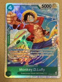x1 Monkey D. Luffy PRB02-005 SR ONE PIECE Card The Best 2 - ONE PIECE ENGLISH - Image 2