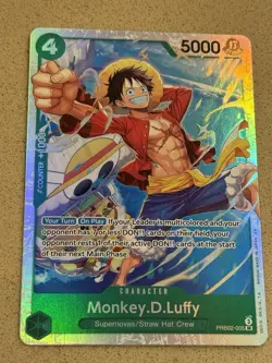 x1 Monkey D. Luffy PRB02-005 SR ONE PIECE Card The Best 2 - ONE PIECE ENGLISH - Image 3
