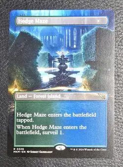 Hedge Maze (Borderless) Murders at Karlov Manor Regular MTG NM Magic Land Card - Image 1
