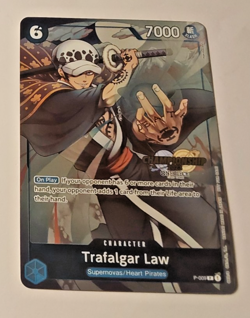 One Piece Card Game Carte Championship Holo Trafalgar Law P-009 Alt English Mint - Image 1