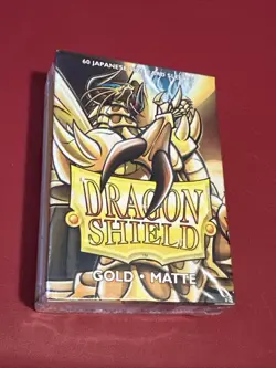 1 Pack Box Matte Gold Dragon Shield Japanese Small Protector 60 Card Sleeve AI - Image 1
