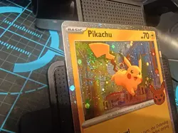 Pikachu 2 Perfect Fart Swirls Holo 2024 Trick or Trade 18/91 Pokemon Card - Image 2