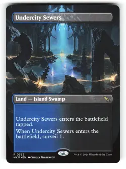 Undercity Sewers (Borderless) #332 (NM) (MKM) (Non-Foil) Murders MTG Magic - Image 1