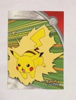 Pokemon Topps Series 2 Heroes & Villains TV Animation HV6 #25 PIKACHU Non Holo - Image 1