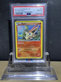 2013 POKEMON B&W LEGEND TREASURES #23 VICTINI-HOLO PSA 9 - Image 1