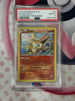 2013 POKEMON B&W LEGEND TREASURES #23 VICTINI-HOLO PSA 9 - Image 3