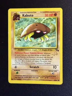 Pokemon TCG Kabuto W Gold Stamp Wizards Promo, WOTC 50/62 - LP - Image 1