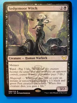 MTG 1x Sedgemoor Witch 86 Strixhaven: School of Mages Magic the Gathering x1 NM - Image 1