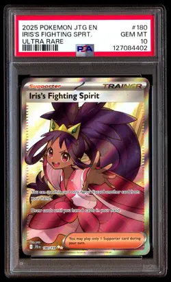 PSA 10 Iris's Fighting Spirit 180/159 Ultra Rare Jtg En-journey Together Pokemon - Image 1