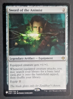 MTG 1x Sword of the Animist 89 Archenemy: Nicol Bolas Magic the Gathering x1 NM - Image 1