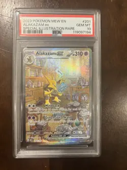 Pokemon Alakazam EX TCG Scarlet Violet-151 Holo Full Art Card 201/165 PSA 10 - Image 1